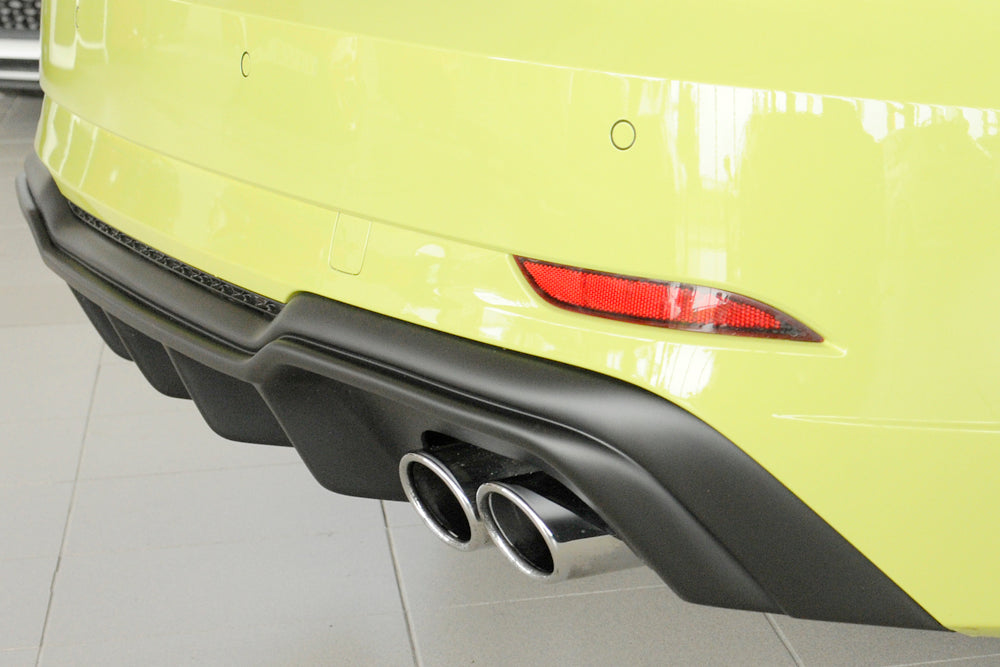 Rieger 00056821 Audi 8V S3 Rear Diffuser for Original Twin Tailpipe Left & Right -  Matte Black