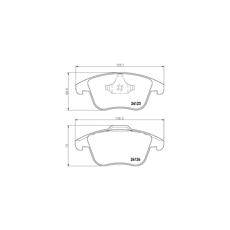 Hella 8DB 355 012 891 Brake Pad Set Not Prepared For Wear Indicator