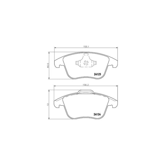 Hella 8DB 355 012 891 Brake Pad Set Not Prepared For Wear Indicator