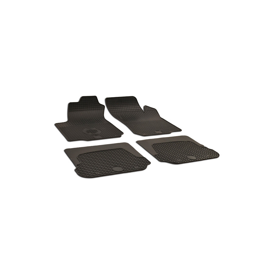 WALSER 50504 Floor mat set for SKODA OCTAVIA Elastomer, Front and Rear, Quantity: 4, Black