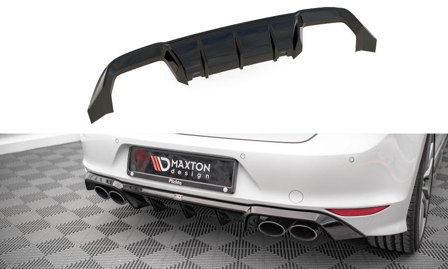 Maxton Design VW-GO-7-R-RS1T Rear Valance Volkswagen Golf R MK7 | Duco Car Parts UK Car Parts