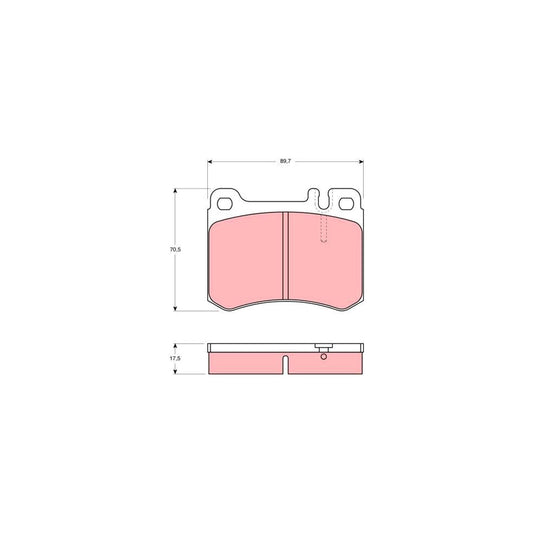 TRW Gdb929 Brake Pad Set Suitable For Mercedes Benz Sl Convertible R107 Prepared For Wear Indicator