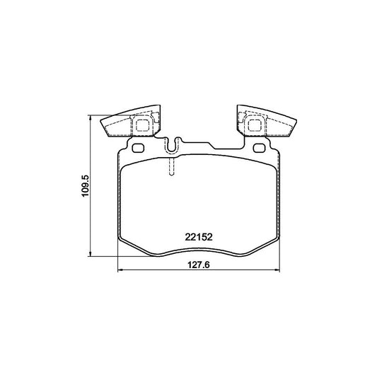 Hella 8DB 355 039 981 Brake Pad Set Suitable For Mercedes Benz Glc Prepared For Wear Indicator With Counterweights