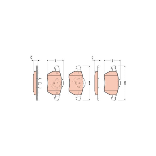 TRW Gdb1717 Brake Pad Set Not Prepared For Wear Indicator