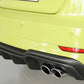 Rieger 00056821 Audi 8V S3 Rear Diffuser for Original Twin Tailpipe Left & Right -  Matte Black