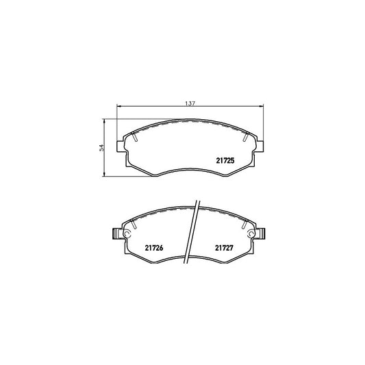 Hella 8DB 355 016 691 Brake Pad Set With Acoustic Wear Warning
