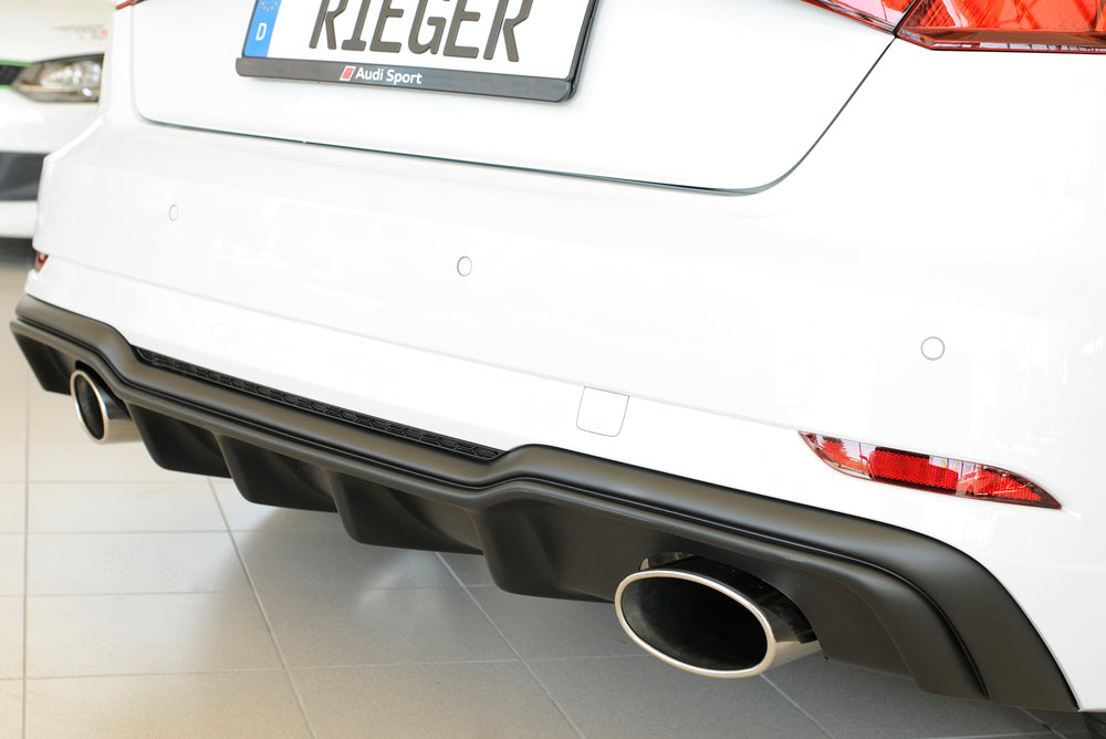 Rieger 00056823 Audi 8V Rear Diffuser for Sport Tailpipe Left & Right (A3 & S3) -  Matte Black
