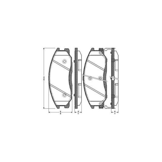 Bosch 0986Tb2815 Brake Pad Set Excl Wear Warning Contact With Accessories