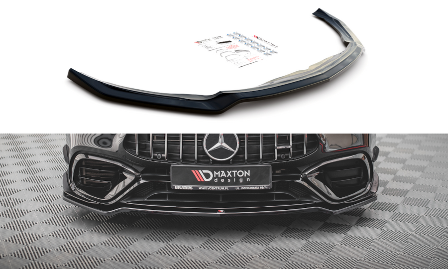 Maxton Design ME-CLA-118-45AMG-FD3T Front Splitter V.3 Mercedes Benz CLA 45 AMG Aero C118 | Duco Car Parts UK Car Parts