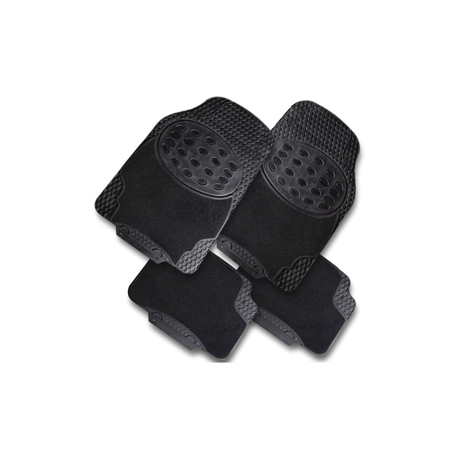 HART Universal fit TS2208 Floor mat set Rubber with textile reinforcement, Front and Rear, Quantity: 4, Black
