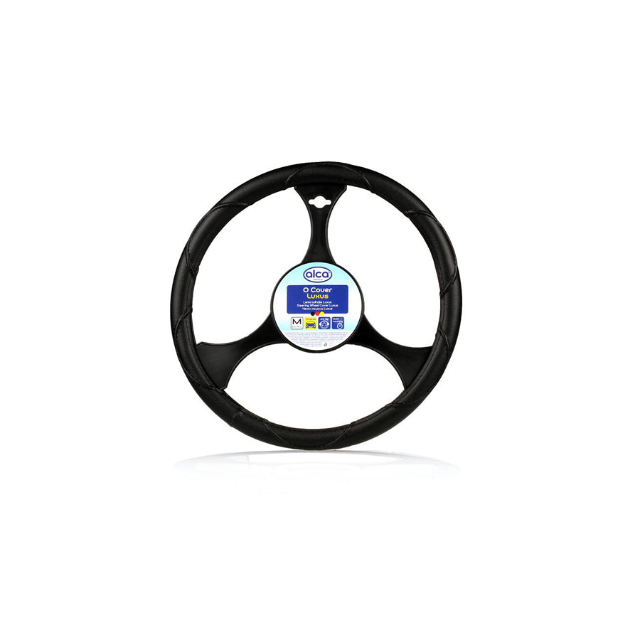 ALCA Luxus 590000 Steering wheel cover Black, ?: 37-39cm, PVC