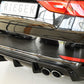 Rieger 00088164 Audi 8V S3 Rear Diffuser for Original Twin Tailpipe Left & Right - Glossy Black