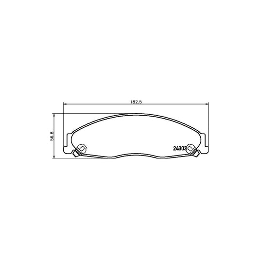 Hella 8DB 355 006 791 Brake Pad Set Not Prepared For Wear Indicator