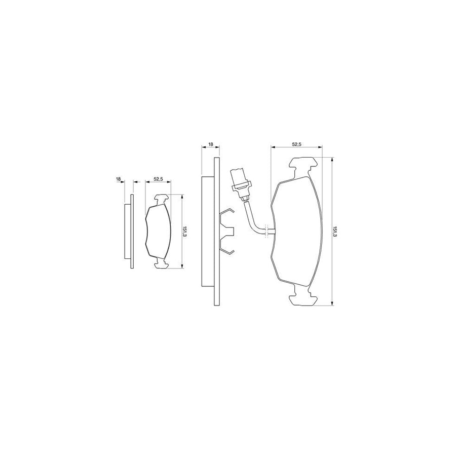 Bosch 0986469080 Brake Pad Set BP742