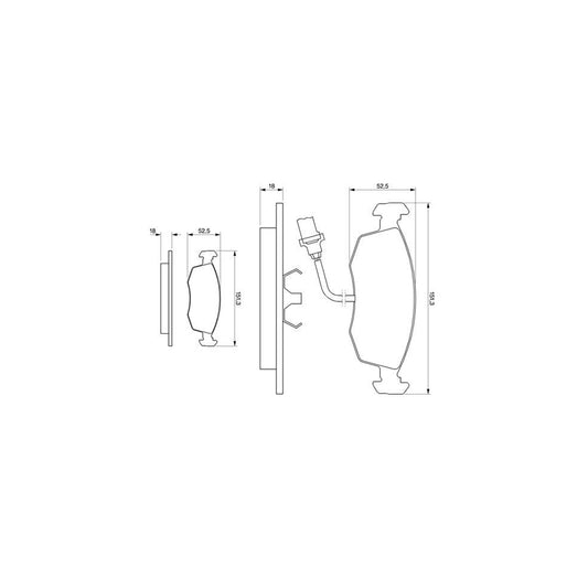 Bosch 0986469080 Brake Pad Set BP742