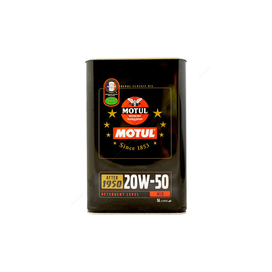 Motul Classic 20w-50 Mid Detergent Mineral Car Engine Oil 5l