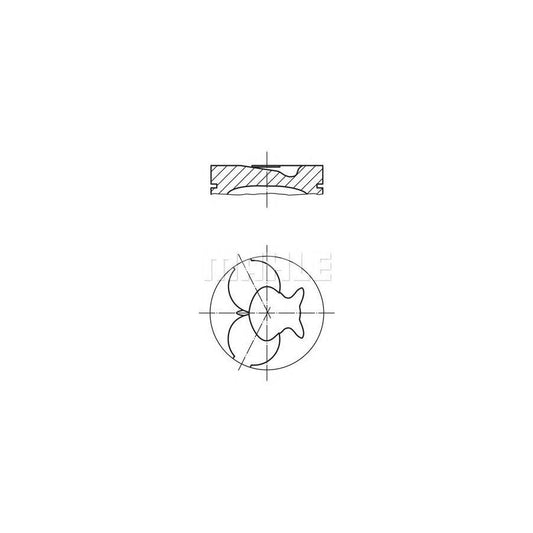 MAHLE ORIGINAL 002 24 01 Piston with piston rings, with cooling duct