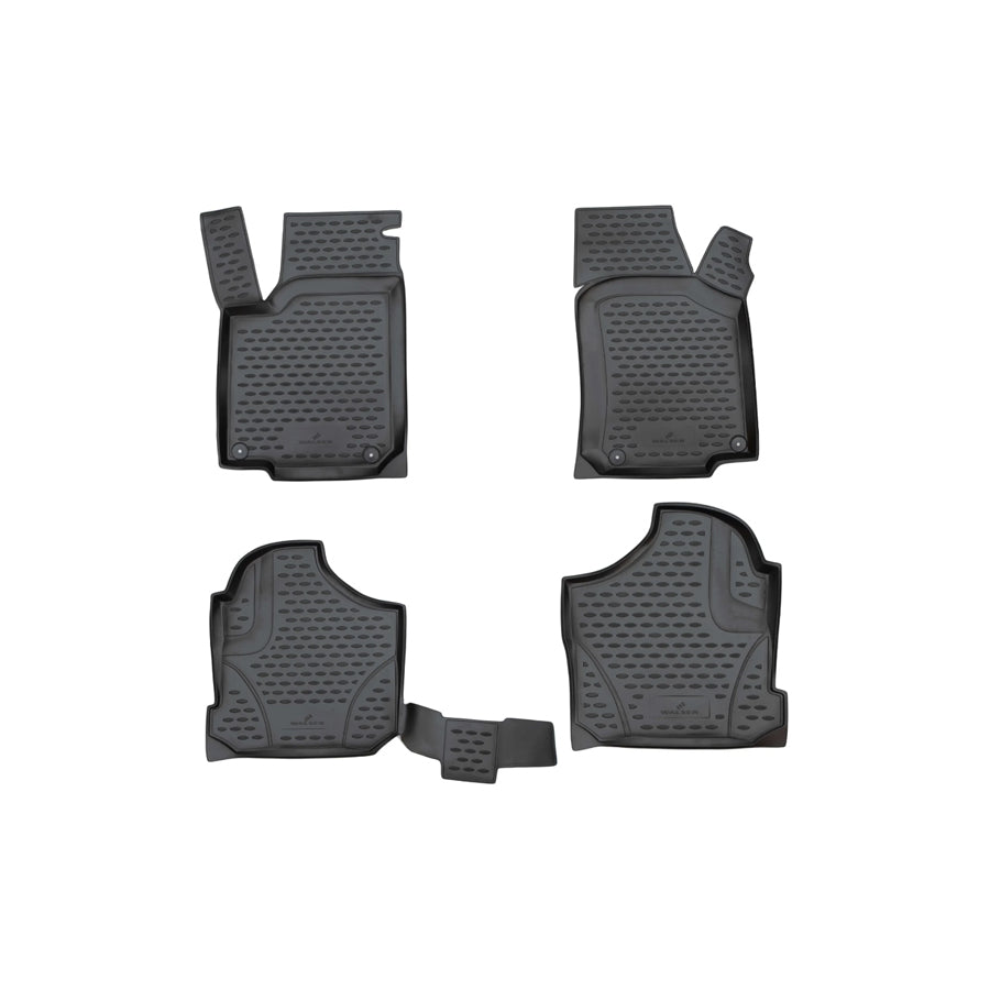 WALSER Tailored, XTR 75167 Floor mat set Elastomer, Front and Rear, Black