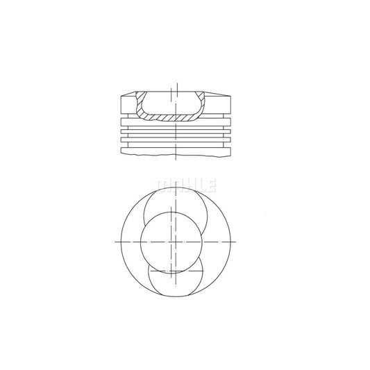 MAHLE ORIGINAL 012 14 02 Piston 84,25 mm, with piston rings, with piston ring carrier, without cooling duct