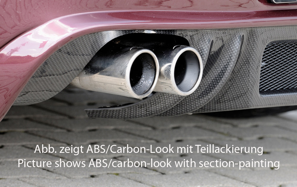 Rieger 00099865 BMW Z4 E85 Rear Diffuser for Twin Tailpipe Left - Carbon-Look