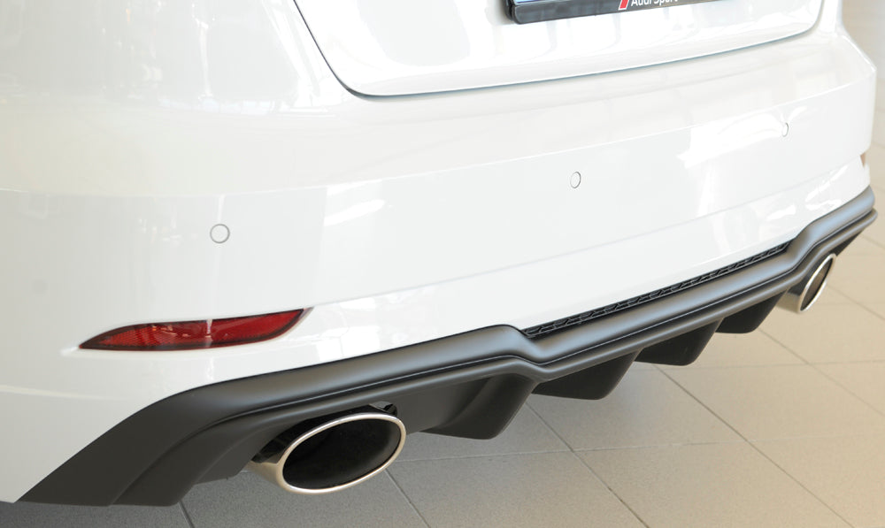 Rieger 00056823 Audi 8V Rear Diffuser for Sport Tailpipe Left & Right (A3 & S3) -  Matte Black