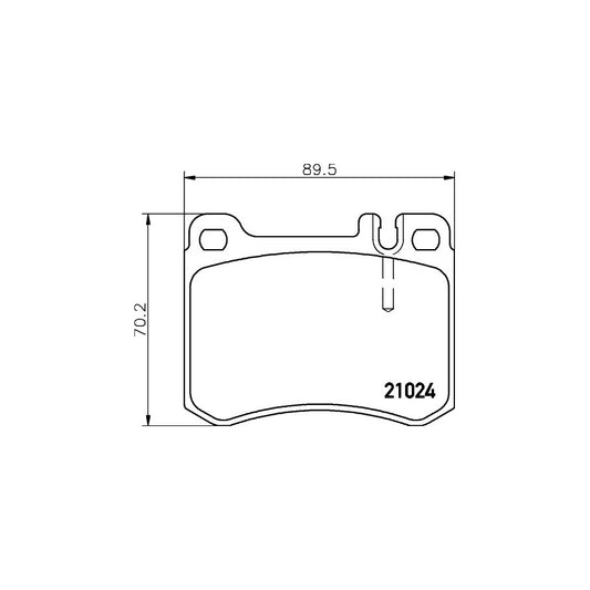 Hella 8DB 355 007 611 Brake Pad Set Suitable For Mercedes Benz Sl Convertible R107 Prepared For Wear Indicator