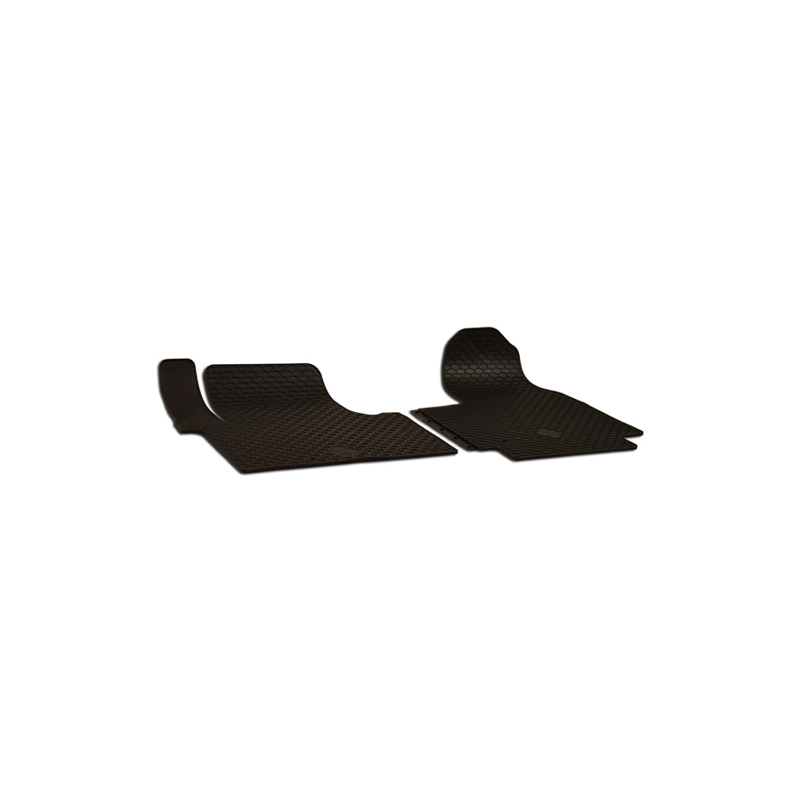 WALSER Tailored 50787 Floor mat set Elastomer, Front, Quantity: 2, Black