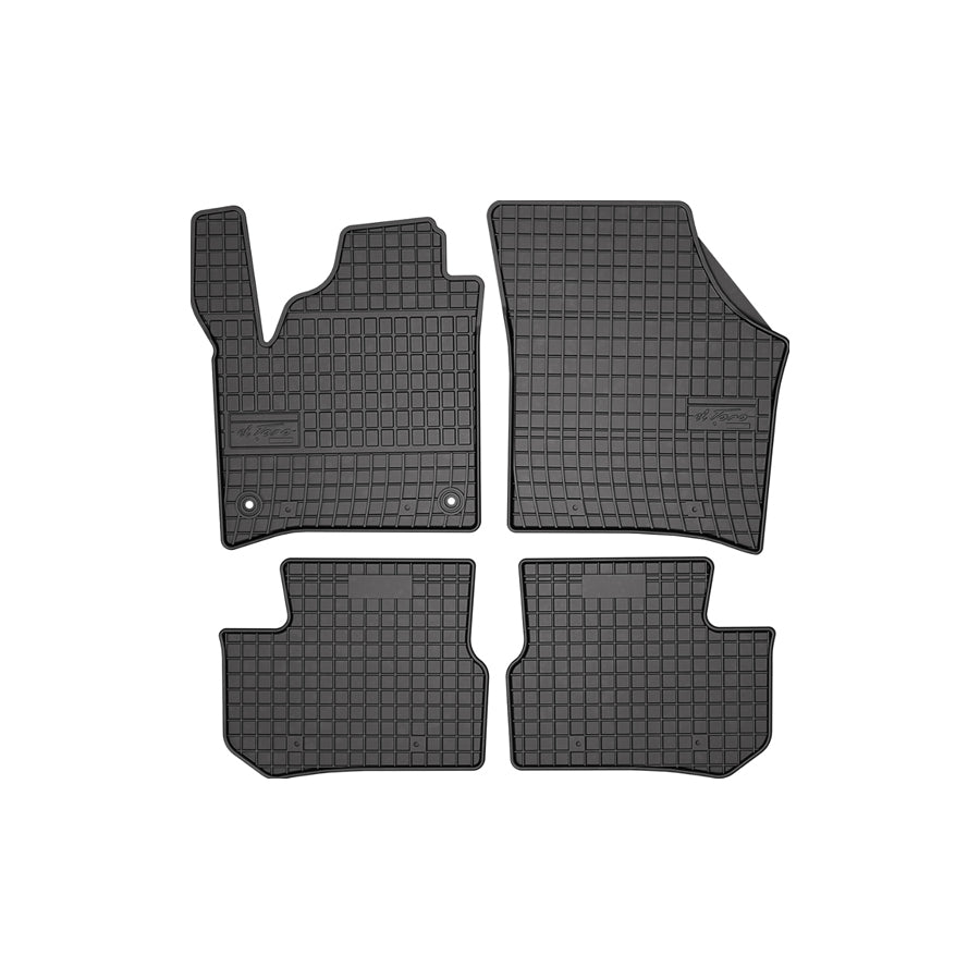 FROGUM Tailored, Basic 411777 Floor mat set for SKODA Citigo-e iV (NE1) Elastomer, Front and Rear, Quantity: 4, Black, (LHD)