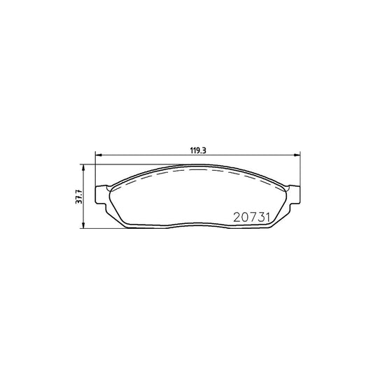 Hella 8DB 355 007 281 Brake Pad Set Not Prepared For Wear Indicator