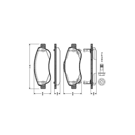Bosch 0986Tb3013 Brake Pad Set For Honda Cr V Excl Wear Warning Contact With Bolts With Accessories