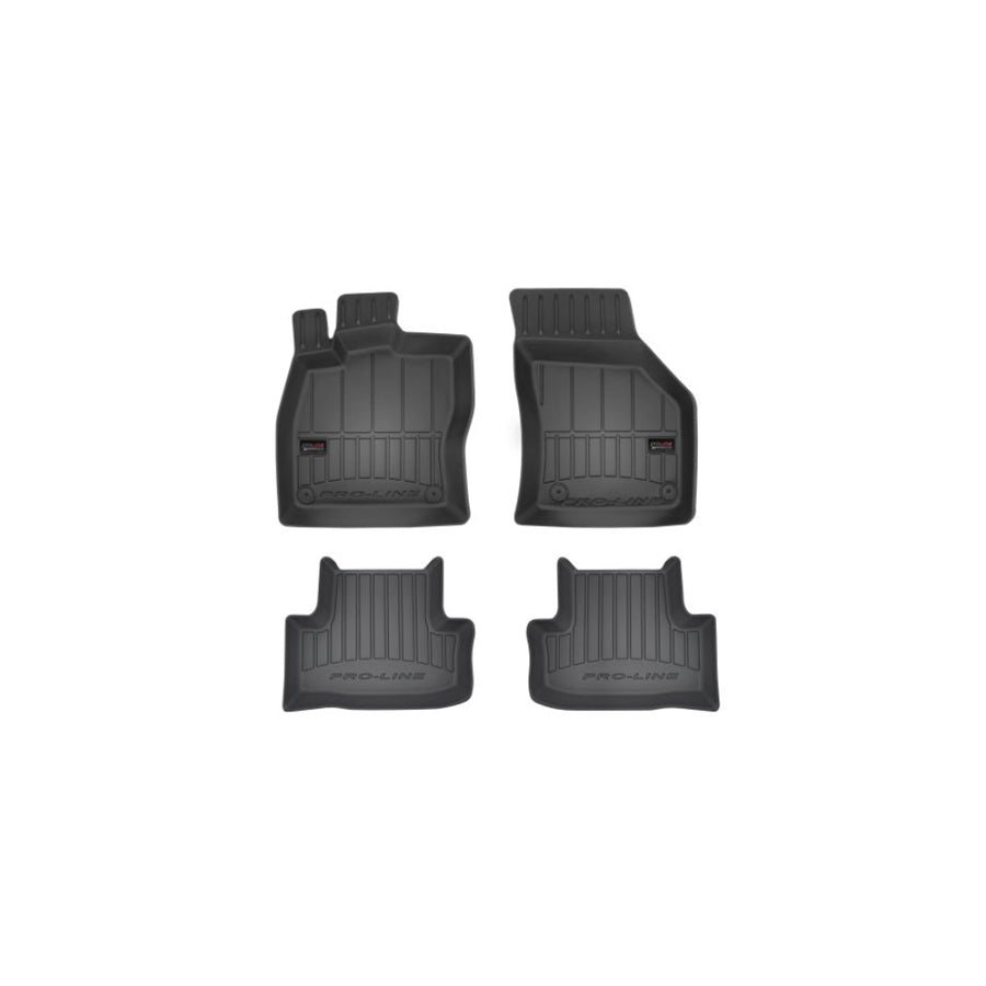 FROGUM 3D407053 Floor mat set for SKODA Karoq Off-Road (NU7) Elastomer, Front and Rear, Quantity: 4, Black