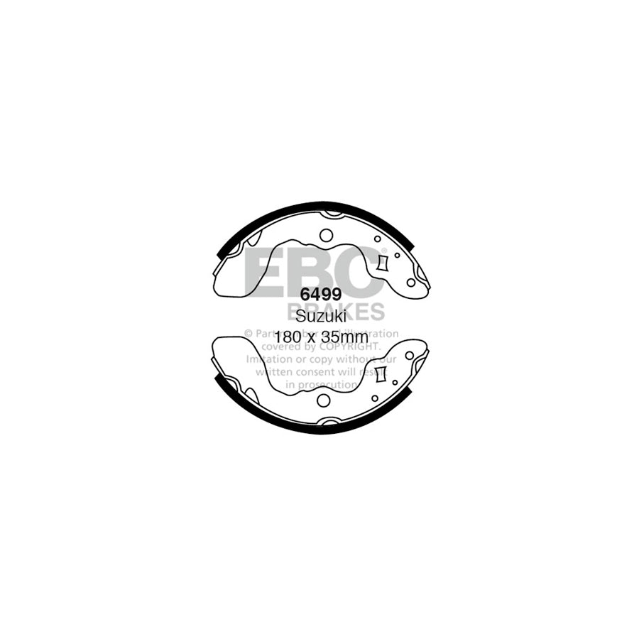 EBC 6499 Suzuki Super Carry Rear Brake Shoes 1 | Duco Car Parts UK Car Parts