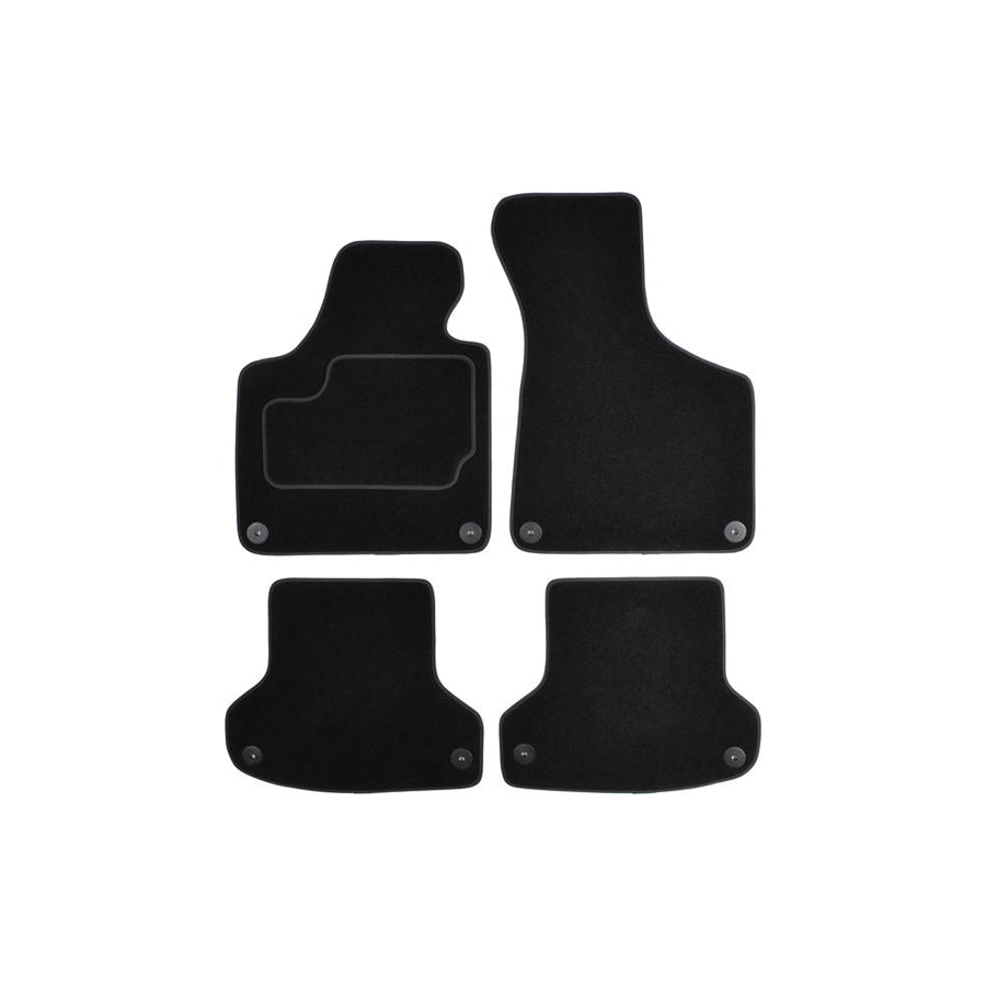 MAMMOOTH Tailored A041 AUD75 PRM 01 Floor mat set for AUDI A3 Textile, Front and Rear, Quantity: 4, Black