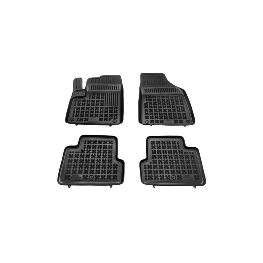 REZAW PLAST 203106 Floor mat set for JEEP Cherokee V (KL) Elastomer, Front and Rear, Black