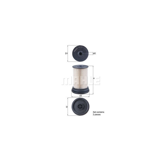 MAHLE ORIGINAL KX 516/S Fuel filter Filter Insert