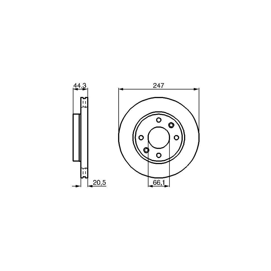 BOSCH 0 986 478 211 Brake Disc Internally Vented Vented Oiled with bolts screws
