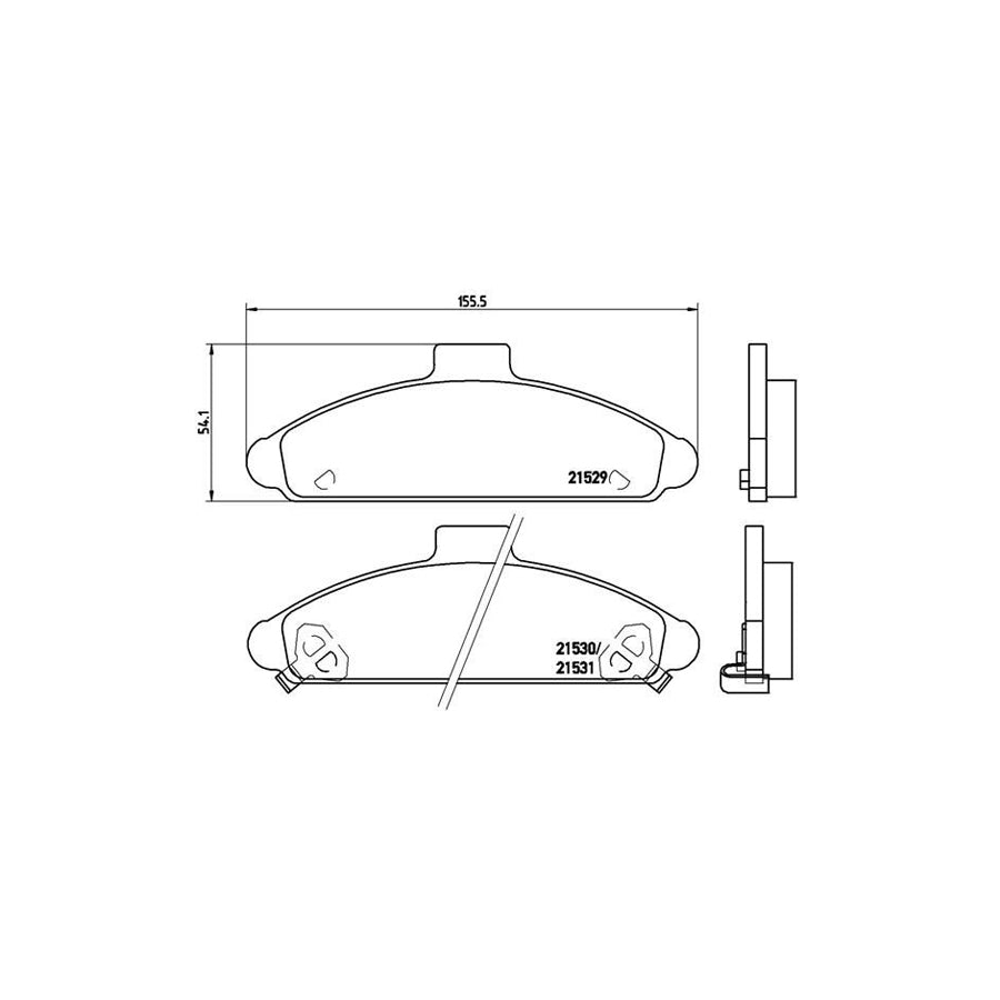 Brembo P 30 004 Brake Pad Set For Hyundai S Coupe Slc With Acoustic Wear Warning