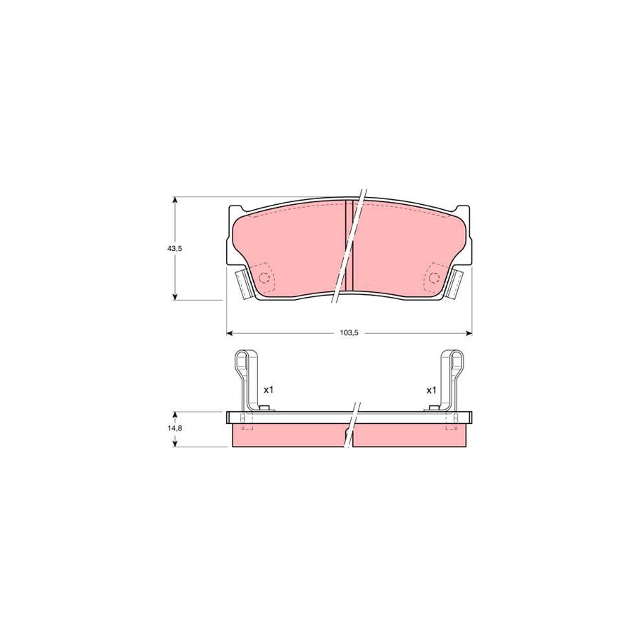 TRW Gdb885 Brake Pad Set With Acoustic Wear Warning