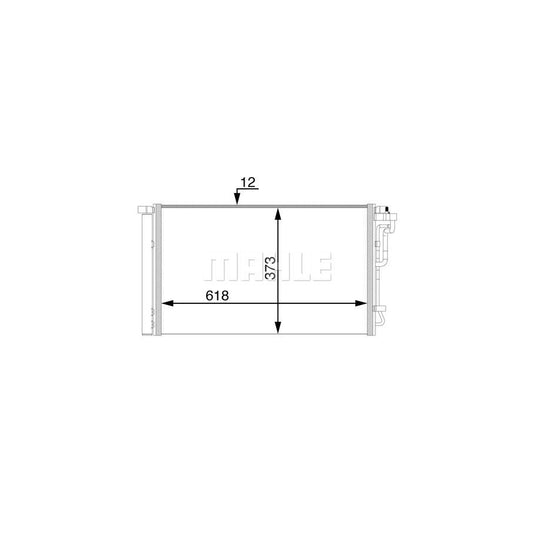 MAHLE ORIGINAL AC 72 000S Air conditioning condenser without gasket / seal, with dryer