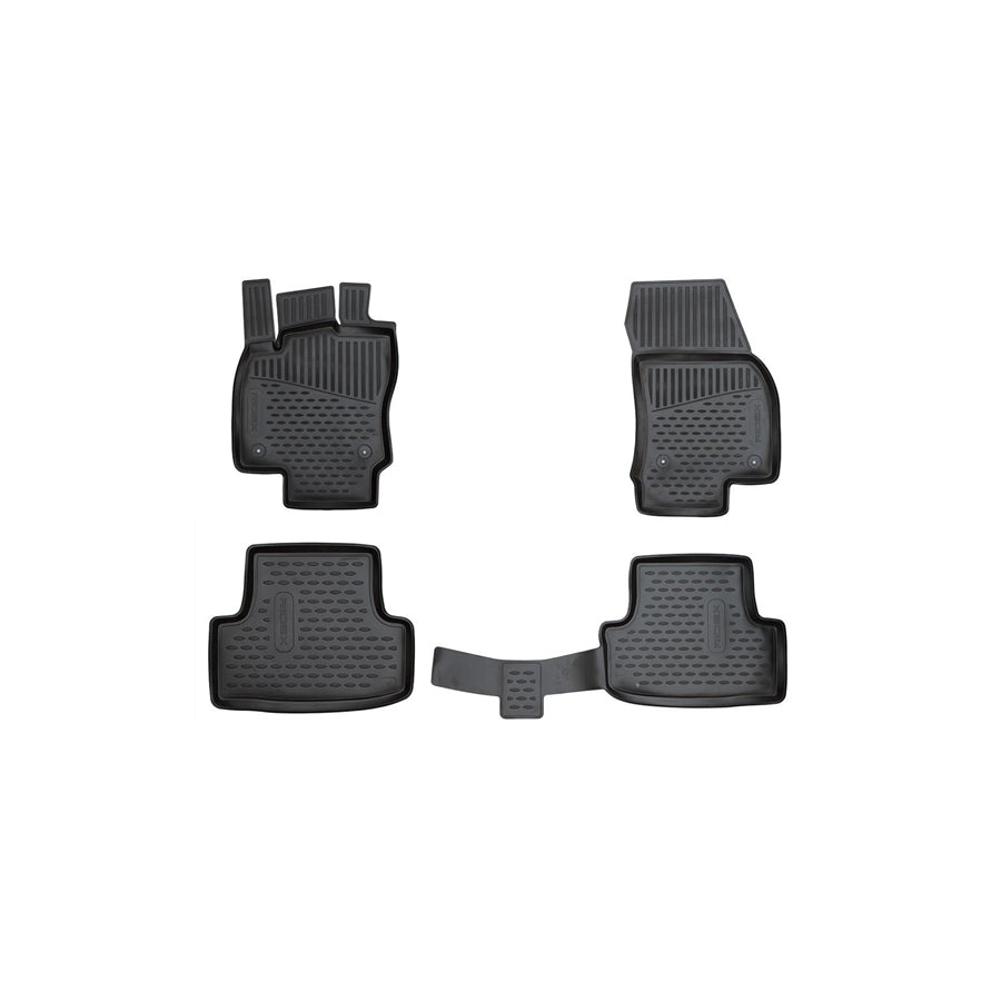RIDEX 215A0903 Floor mat set for SEAT Ateca (KH7) Elastomer, Front and Rear, Black
