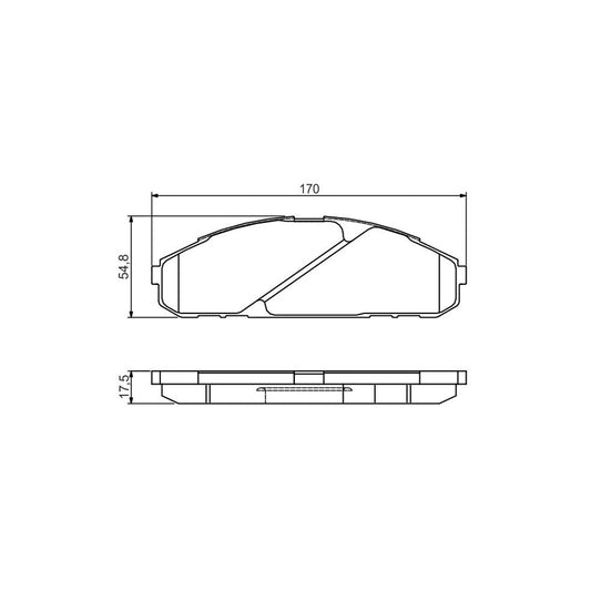 Bosch 0986495171 Brake Pad Set For Nissan Patrol With Mounting Manual BP1484