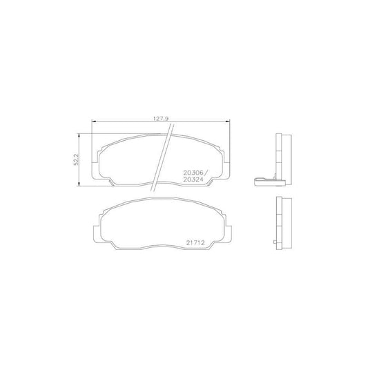 Brembo P 16 012 Brake Pad Set With Acoustic Wear Warning