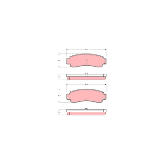 TRW Gdb982 Brake Pad Set Not Prepared For Wear Indicator