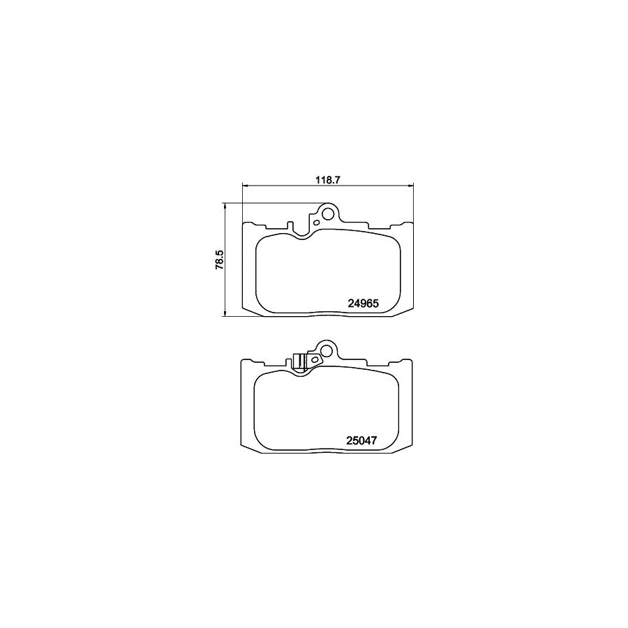 Hella 8DB 355 019 851 Brake Pad Set With Acoustic Wear Warning