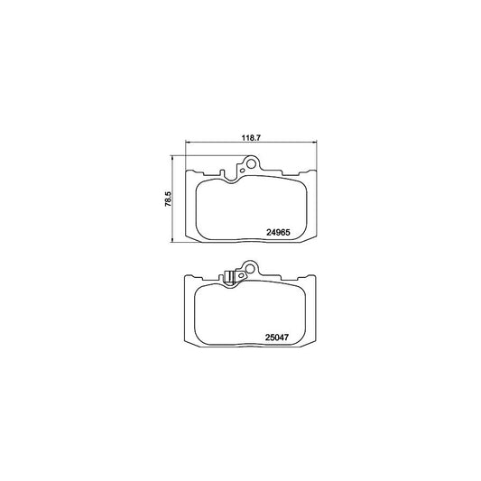 Hella 8DB 355 019 851 Brake Pad Set With Acoustic Wear Warning