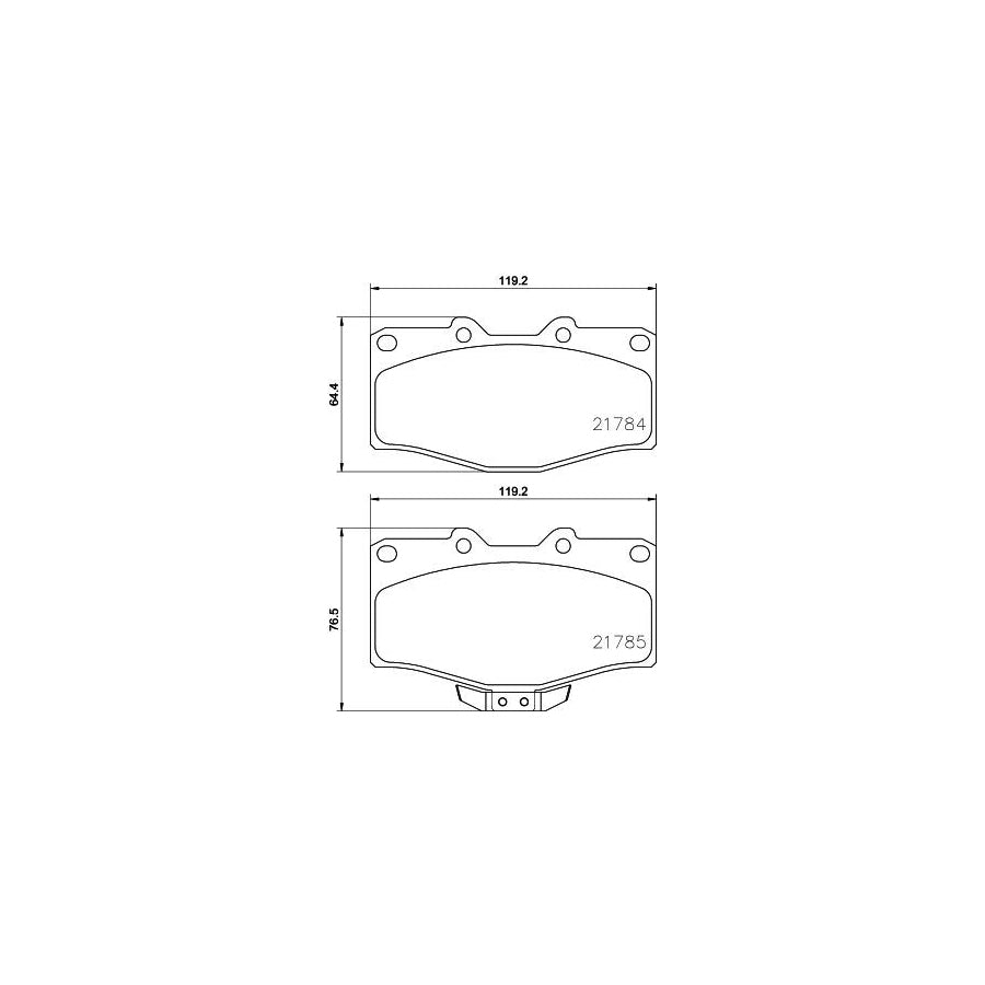 Hella 8DB 355 009 471 Brake Pad Set For Toyota Hilux Pick Up With Acoustic Wear Warning