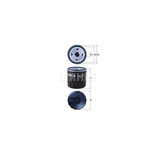 MAHLE ORIGINAL OC 21 Oil Filter Spin-on Filter