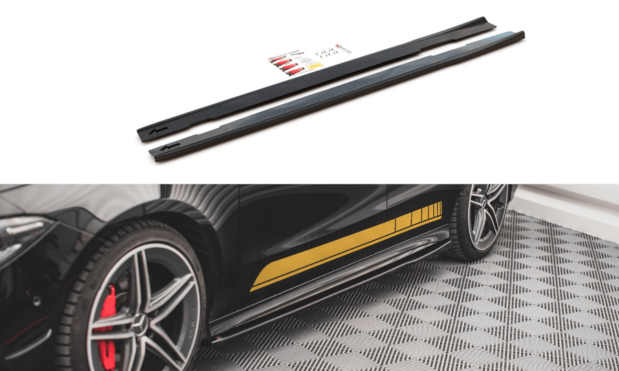 Maxton Design ME-CLA-118-AMG-SD1T Side Skirts Diffusers Mercedes Benz CLA 35/45 AMG C118 | Duco Car Parts UK Car Parts