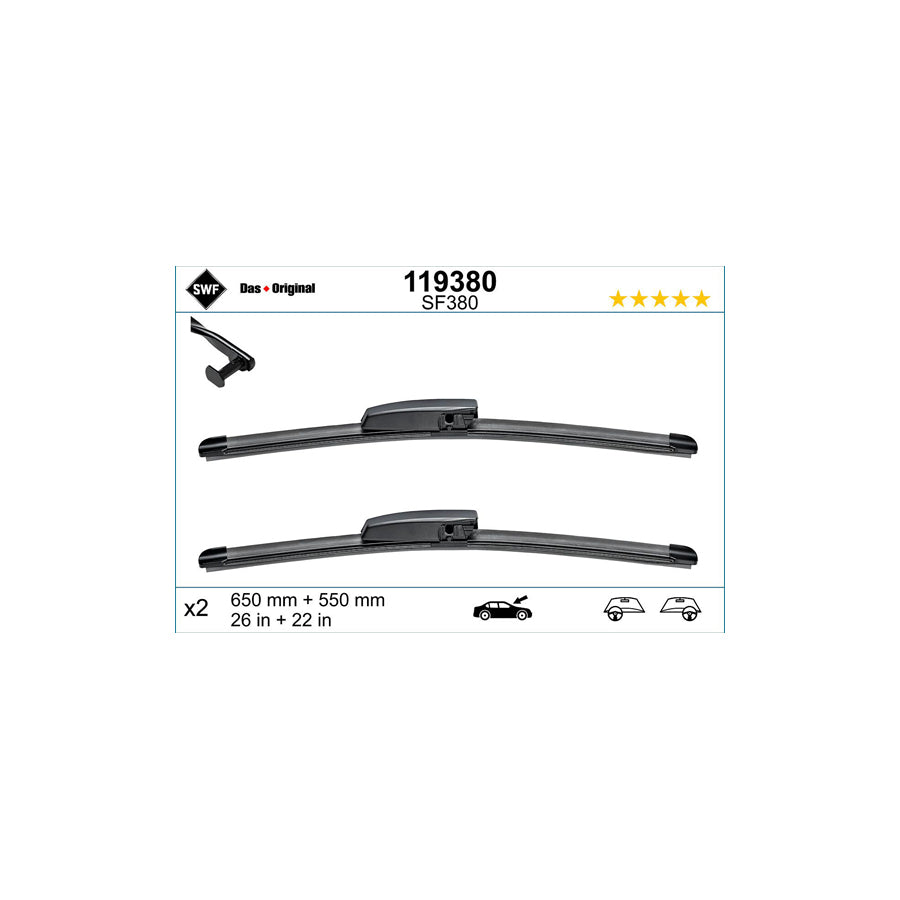 Swf Visioflex 119380 Wiper Blade | Duco Car Parts UK Car Parts