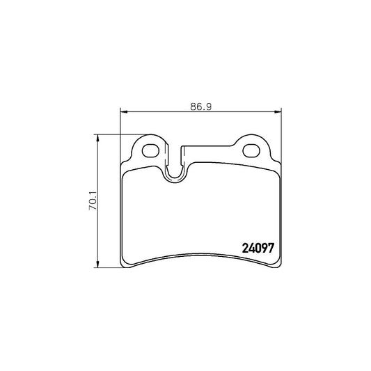 Hella 8DB 355 011 861 Brake Pad Set For Vw Touareg I 7La 7L6 7L7 Prepared For Wear Indicator